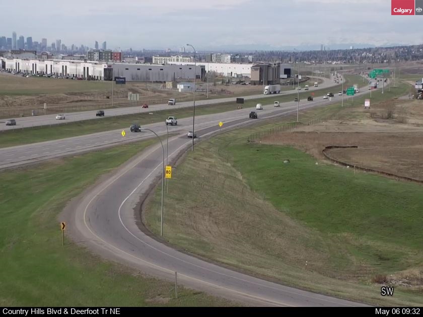 Webcam of Country Hills Boulevard at Deerfoot Trail 